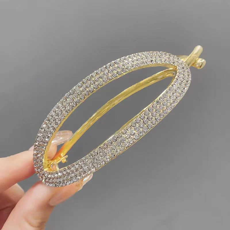 Sparkling Curved Minimalist Hair Buckle - Image 11