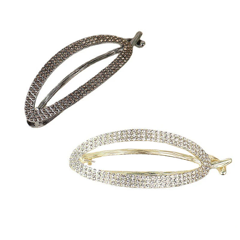 Sparkling Curved Minimalist Hair Buckle - Image 3