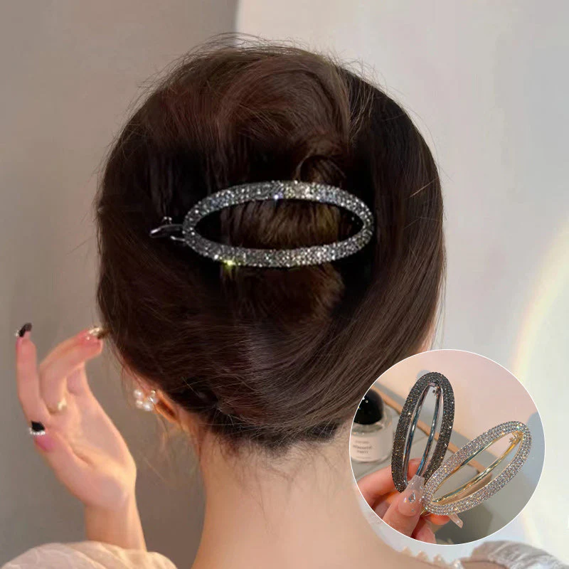 Sparkling Curved Minimalist Hair Buckle - Image 5