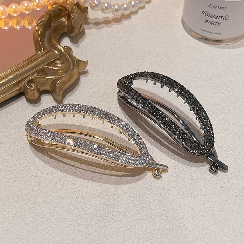 Sparkling Curved Minimalist Hair Buckle - Image 9