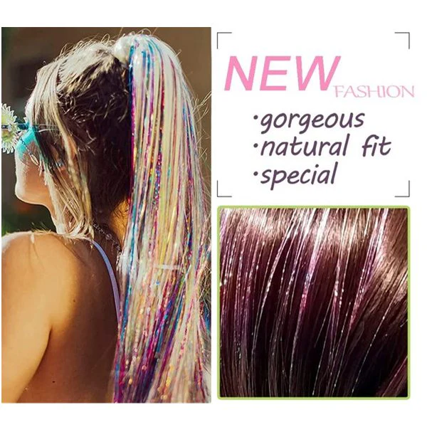 Sparkly Hair Tinsel Extension - Image 2