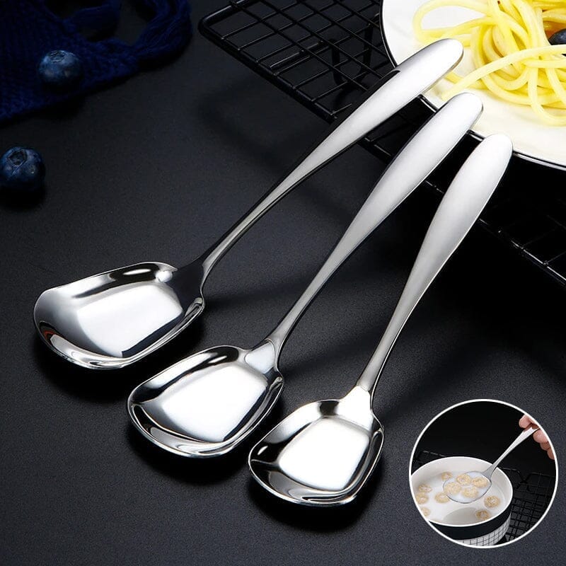Square Head Stainless Steel Spoons - Image 2