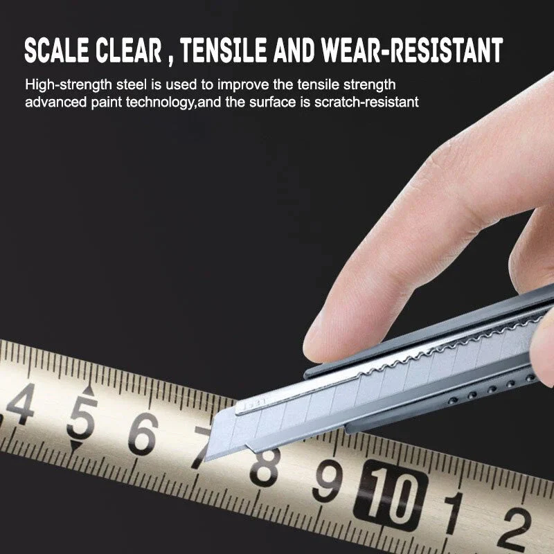 Stainless Steel Anti-corrosion Retractable Metric Ruler - Image 4