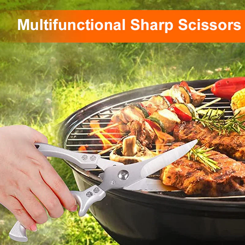 Stainless Steel Bone-Cut Kitchen Scissors - Image 10