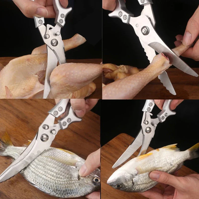 Stainless Steel Bone-Cut Kitchen Scissors - Image 7