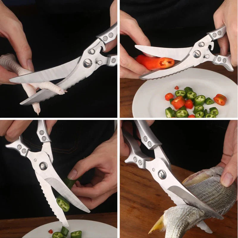Stainless Steel Bone-Cut Kitchen Scissors - Image 8