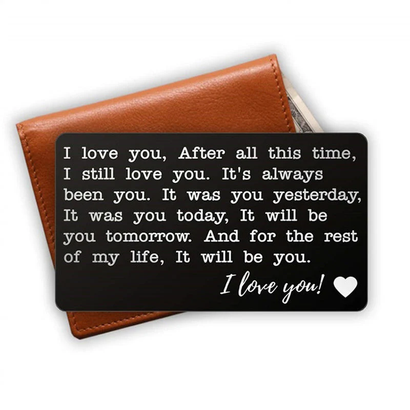 Stainless Steel Card Lettering Gift Wallet Holder - Image 10