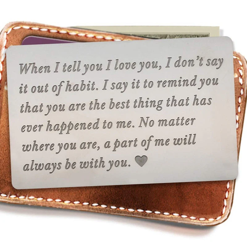 Stainless Steel Card Lettering Gift Wallet Holder - Image 11