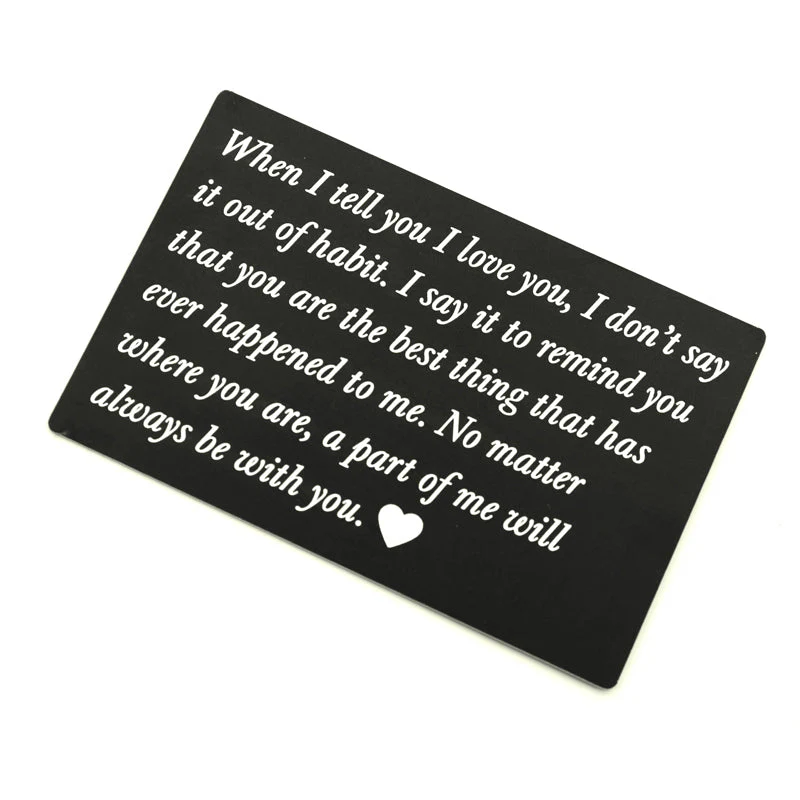 Stainless Steel Card Lettering Gift Wallet Holder - Image 12