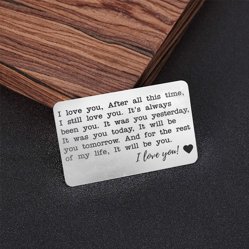 Stainless Steel Card Lettering Gift Wallet Holder - Image 3