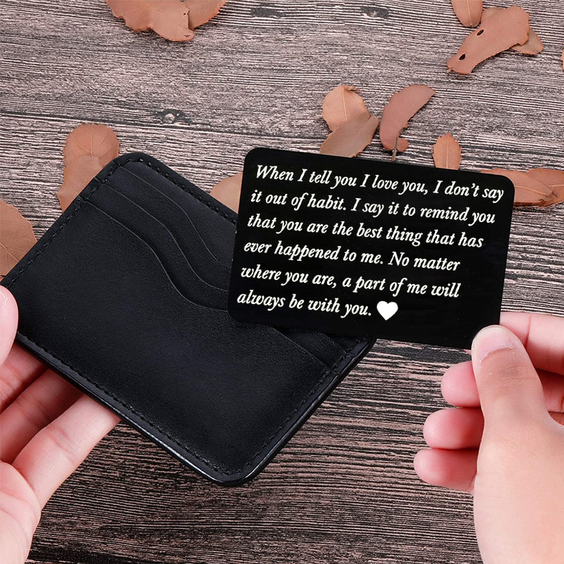 Stainless Steel Card Lettering Gift Wallet Holder - Image 5