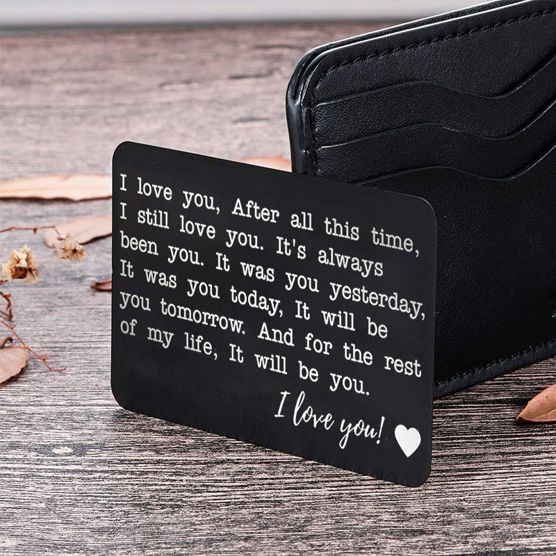 Stainless Steel Card Lettering Gift Wallet Holder - Image 6