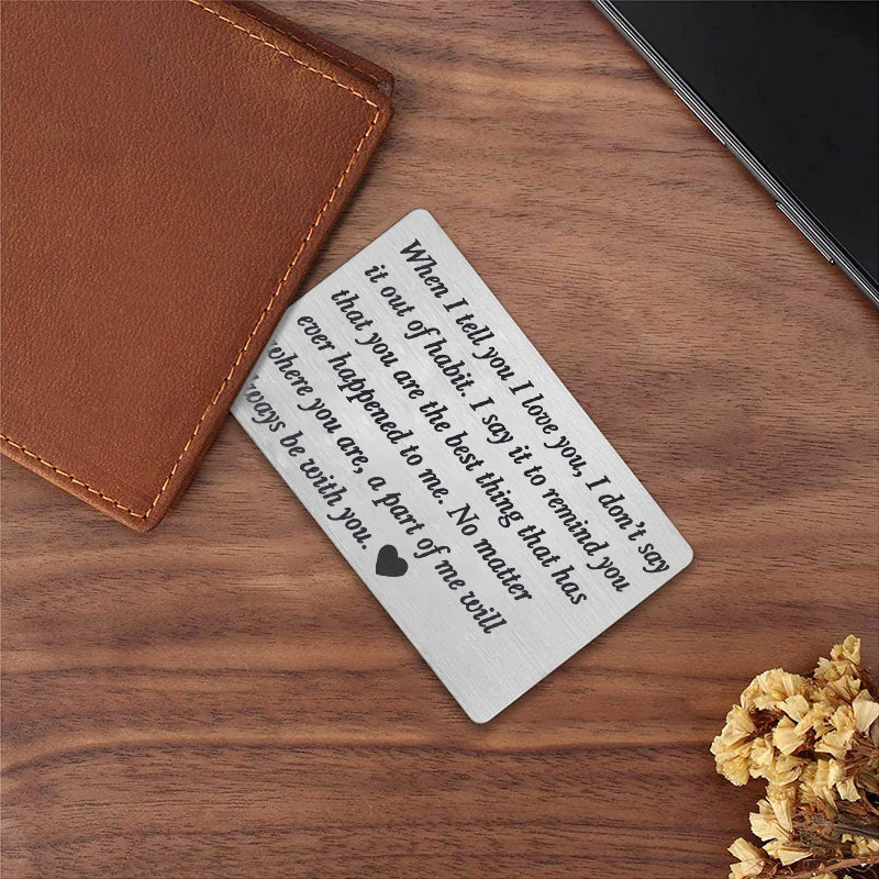 Stainless Steel Card Lettering Gift Wallet Holder - Image 7