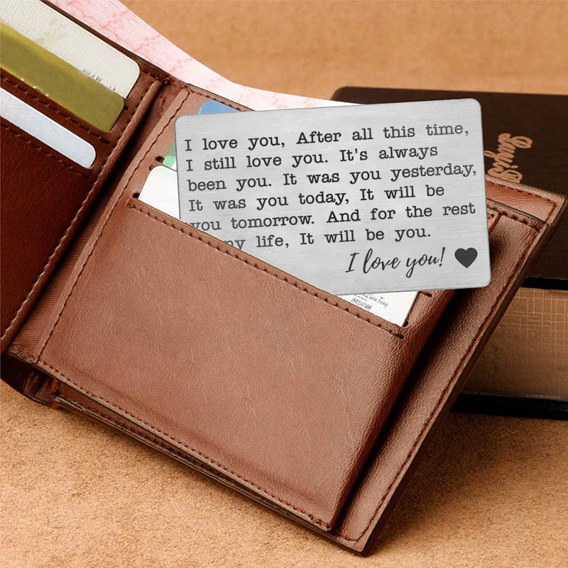 Stainless Steel Card Lettering Gift Wallet Holder - Image 8