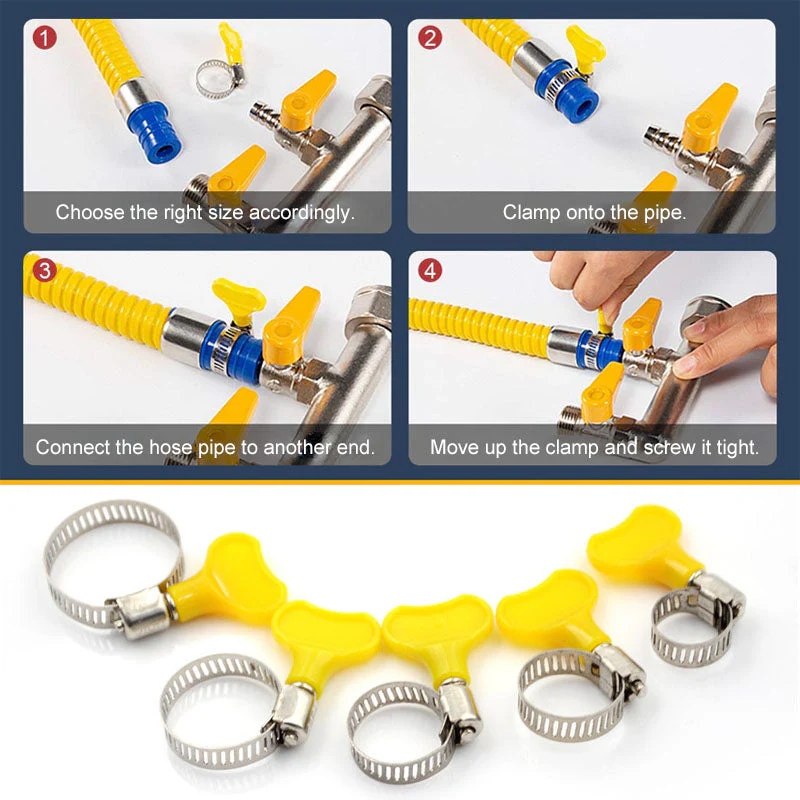 Stainless Steel Hose Clamp Set (20 PCs) - Image 5
