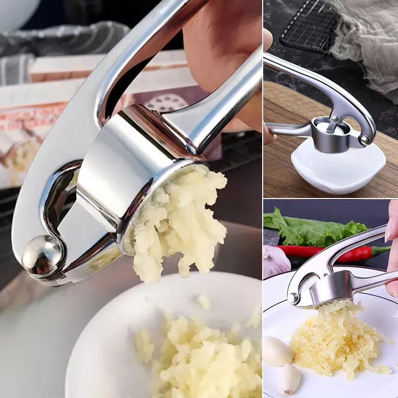 Stainless Steel Premium Garlic Press - Image 2