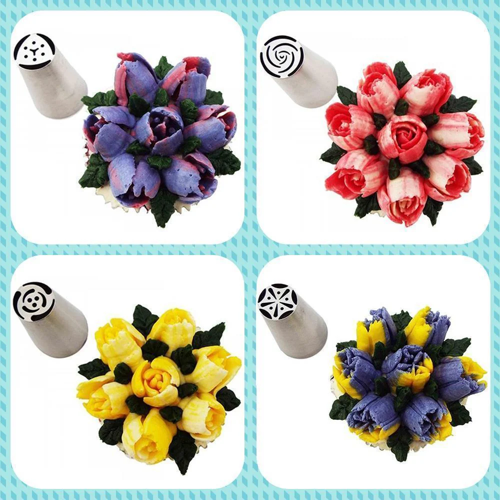 Stainless steel spout set (13 pieces) for cupcakes and cake decoration action - Image 3