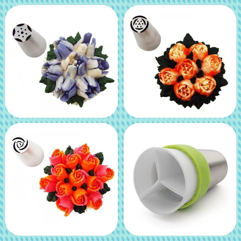 Stainless steel spout set (13 pieces) for cupcakes and cake decoration action - Image 4