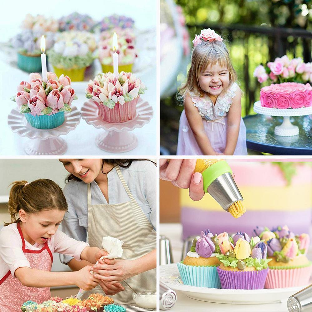 Stainless steel spout set (13 pieces) for cupcakes and cake decoration action - Image 8