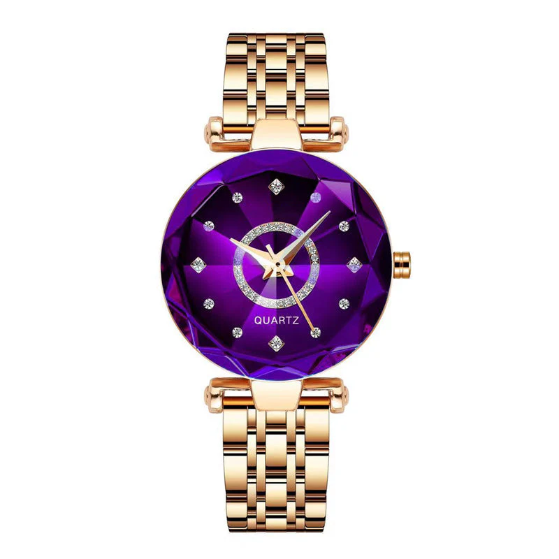 Starry Diamond Dial Ladies Waterproof Watch - Image 12