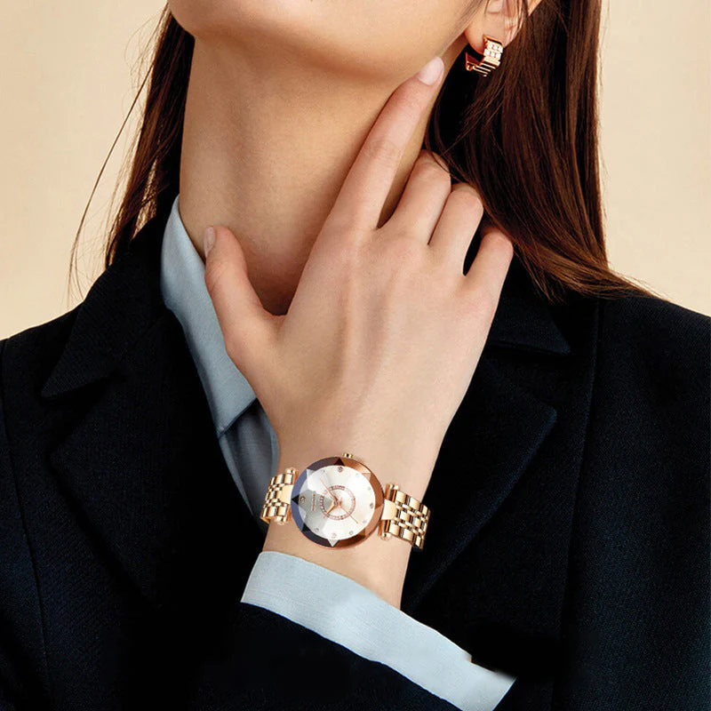 Starry Diamond Dial Ladies Waterproof Watch - Image 4