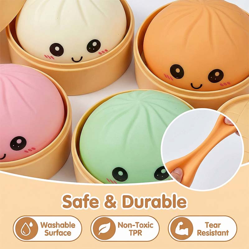Steamed Bun Squishy Toy (Fun Squeeze Toy) - Image 2