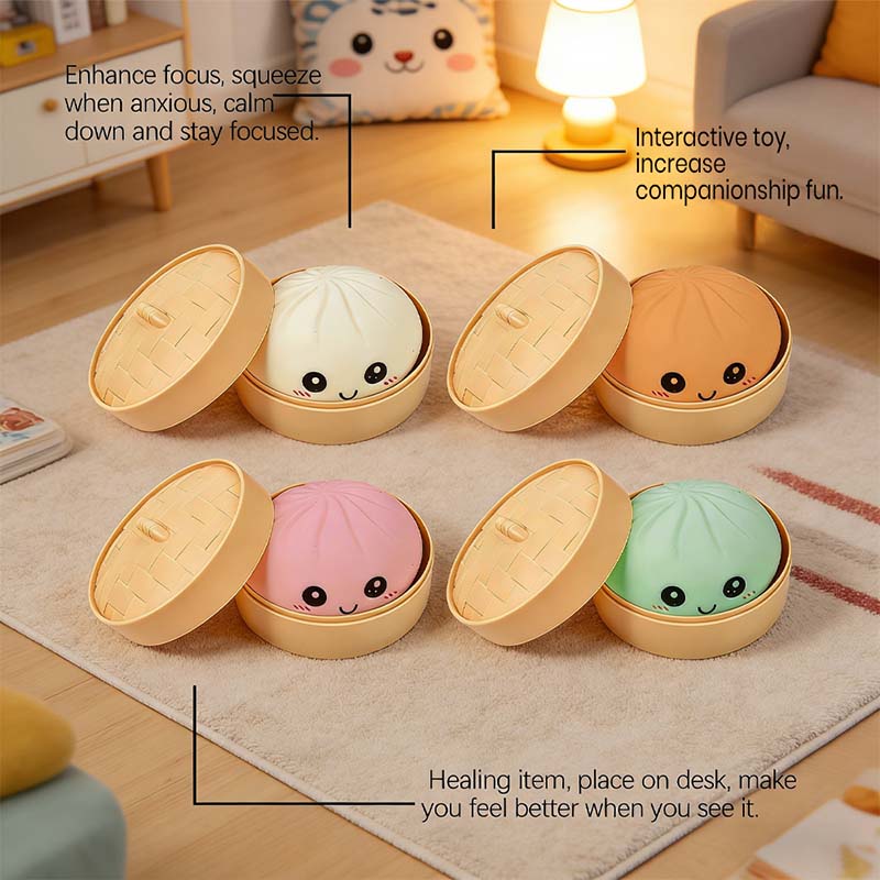 Steamed Bun Squishy Toy (Fun Squeeze Toy) - Image 4