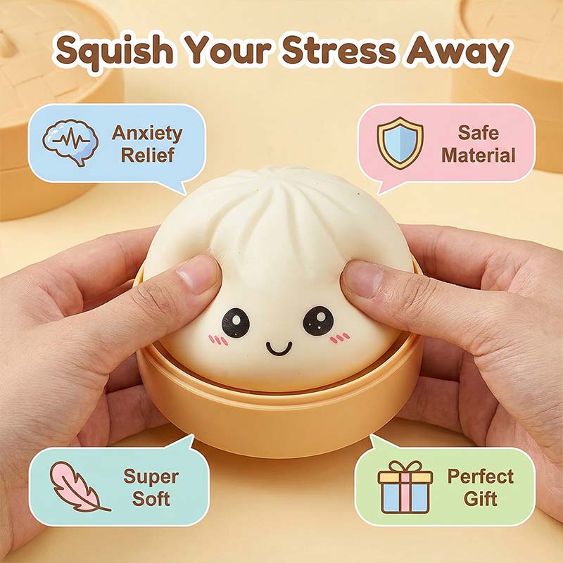 Steamed Bun Squishy Toy (Fun Squeeze Toy) - Image 6