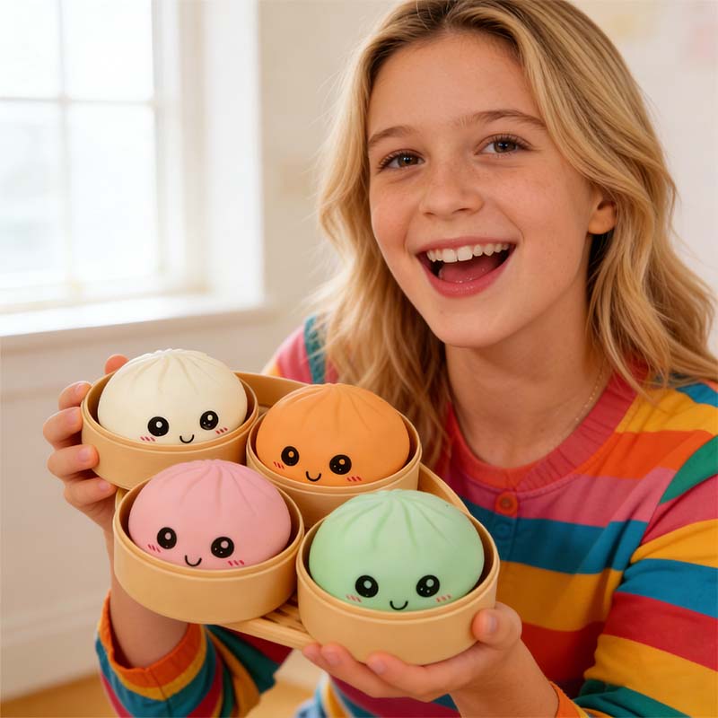 Steamed Bun Squishy Toy (Fun Squeeze Toy) - Image 8