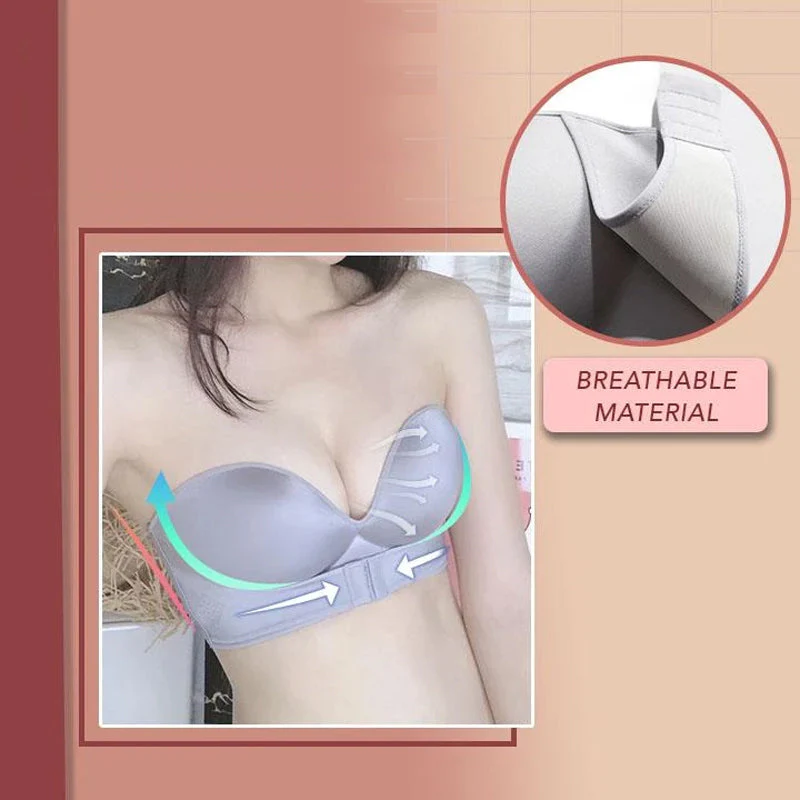 Strapless Front Buckle Lift Bra - Image 11