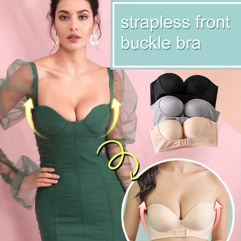 Strapless Front Buckle Lift Bra - Image 7
