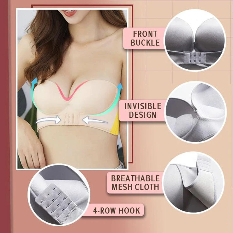 Strapless Front Buckle Lift Bra - Image 9