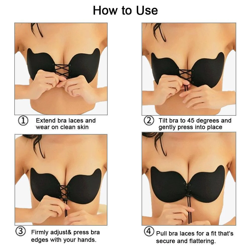 Strapless Push Up Self-adhesive Bra - Image 3