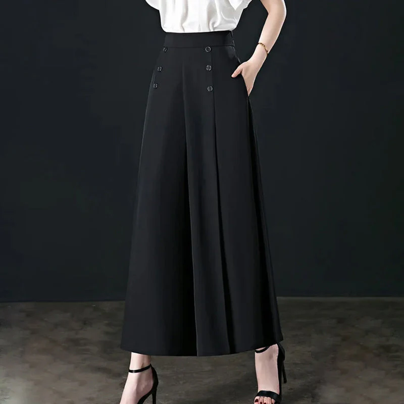 Stylish Pleated Wide-leg Pants - Image 11