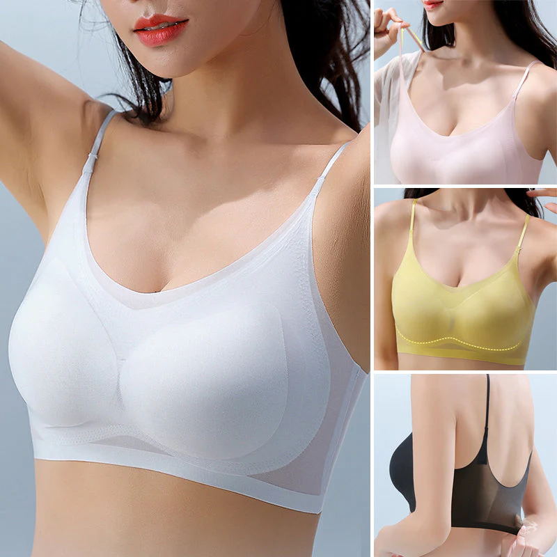 Summer Seamless Ultra-Thin Plus Size Ice Silk Comfort Bra - Image 2