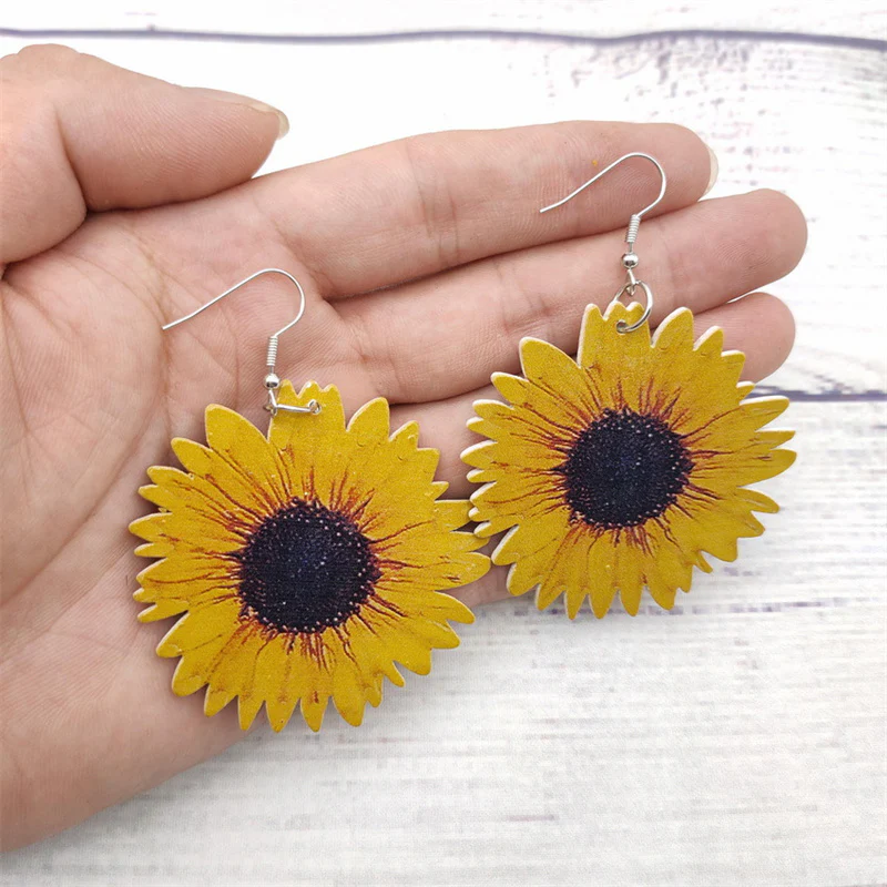 Sunflower Flag Earrings - Image 2