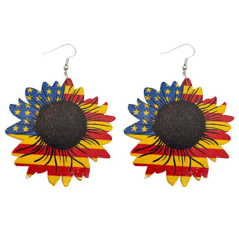 Sunflower Flag Earrings - Image 6