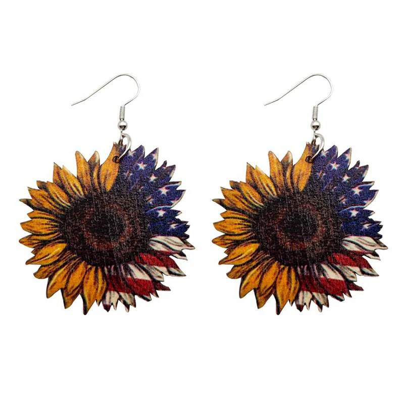Sunflower Flag Earrings - Image 7
