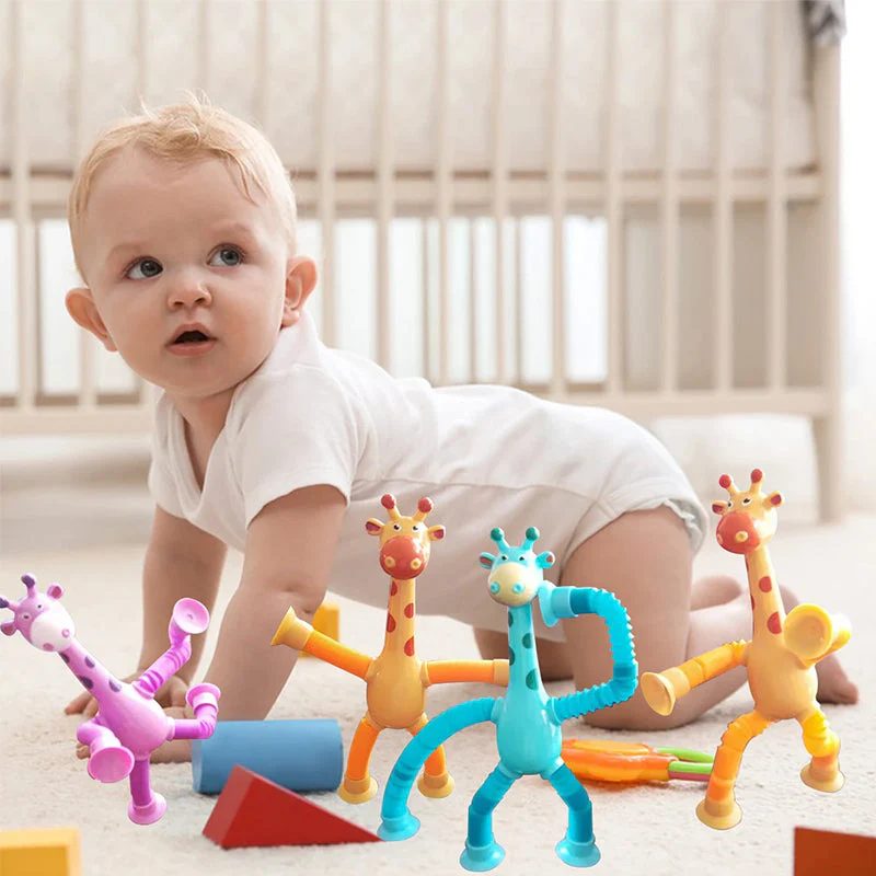 Telescopic Suction Cup Giraffe Toy - Image 3
