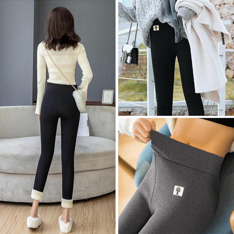 Thick Slim Cashmere Warm Pants - Image 8
