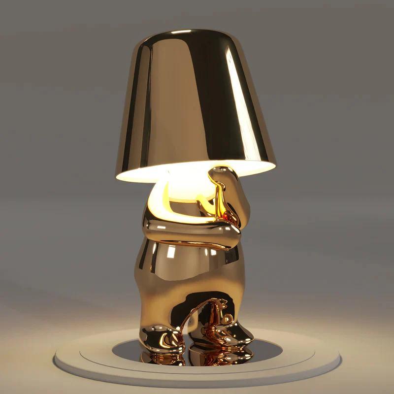 Thinker Little Golden Man Table Lamp - Image 12