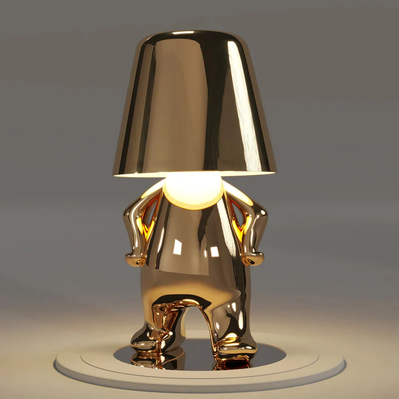 Thinker Little Golden Man Table Lamp - Image 13