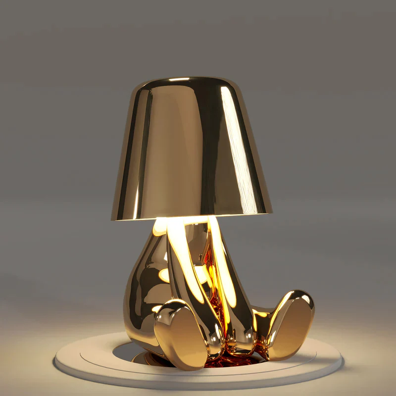 Thinker Little Golden Man Table Lamp - Image 16