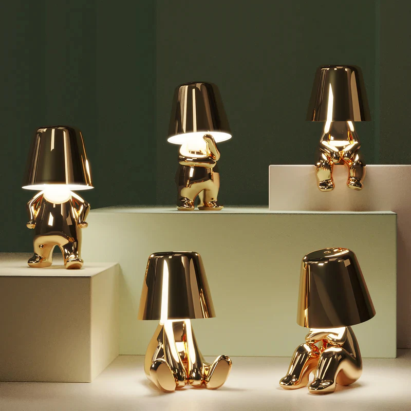 Thinker Little Golden Man Table Lamp - Image 2