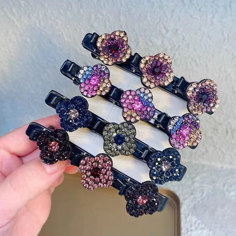 Three Flower Side Hair Clip - Image 3