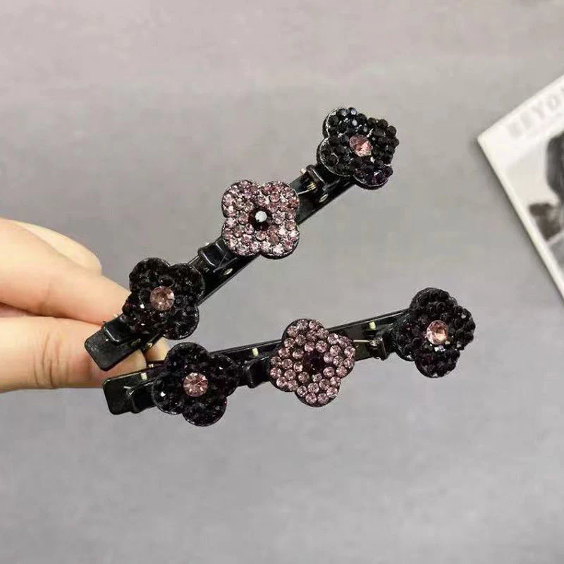 Three Flower Side Hair Clip - Image 4