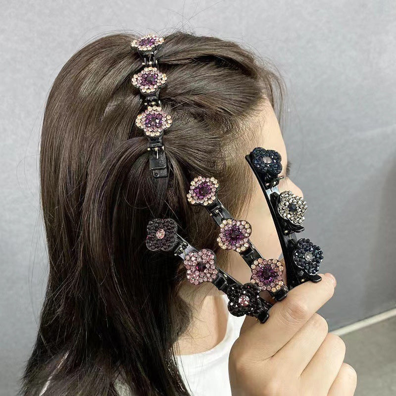 Three Flower Side Hair Clip - Image 5