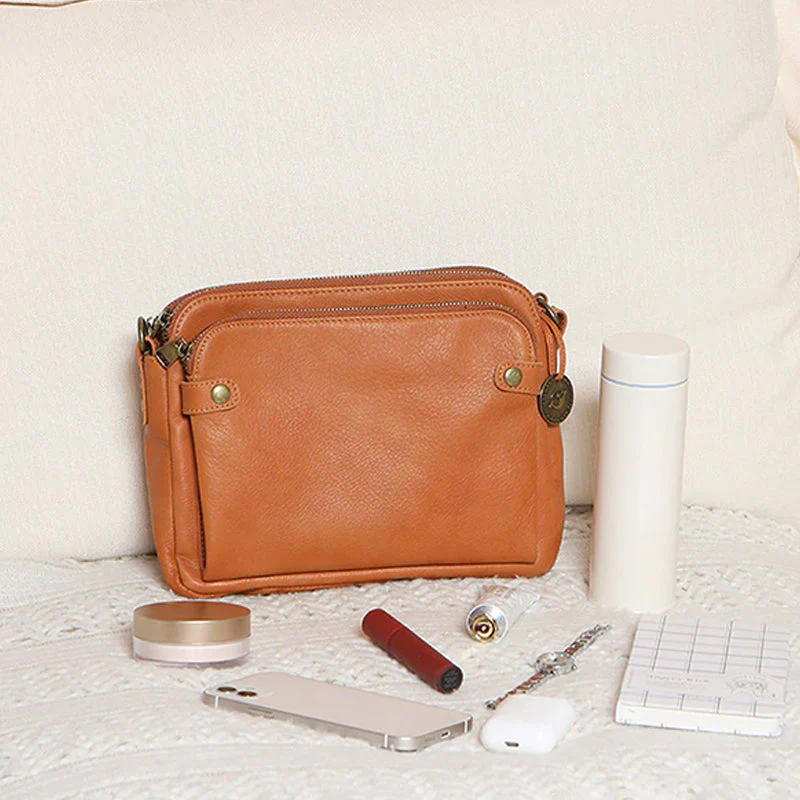 Three-Layer Leather Crossbody Shoulder & Clutch Bag - Image 10
