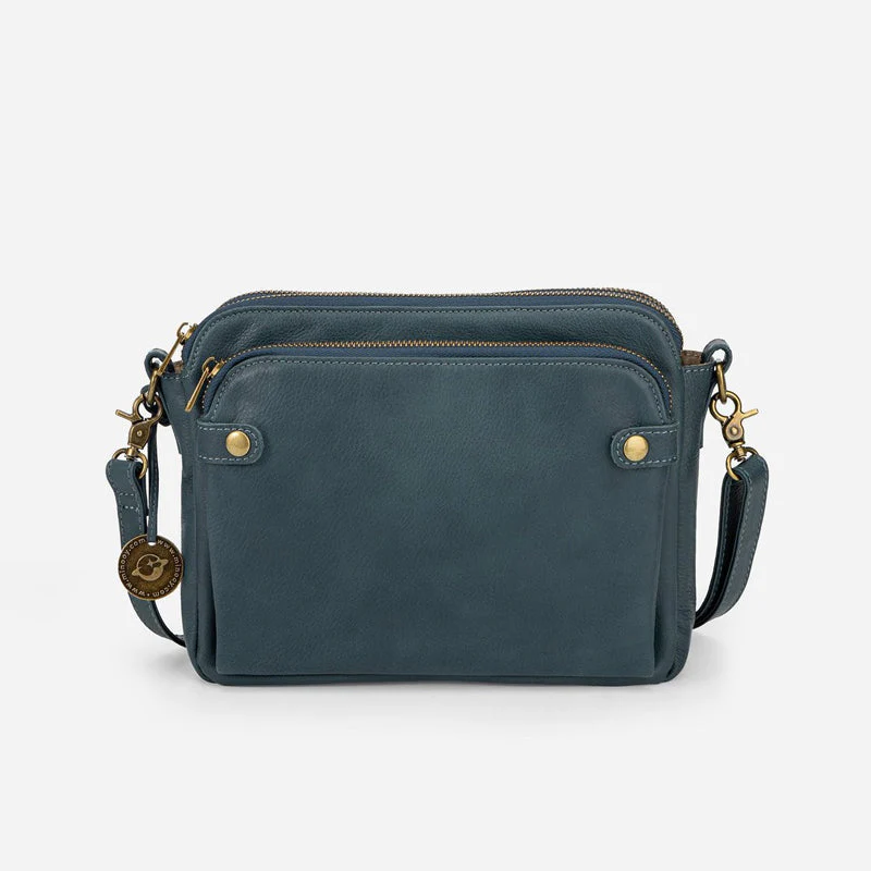Three-Layer Leather Crossbody Shoulder & Clutch Bag - Image 2