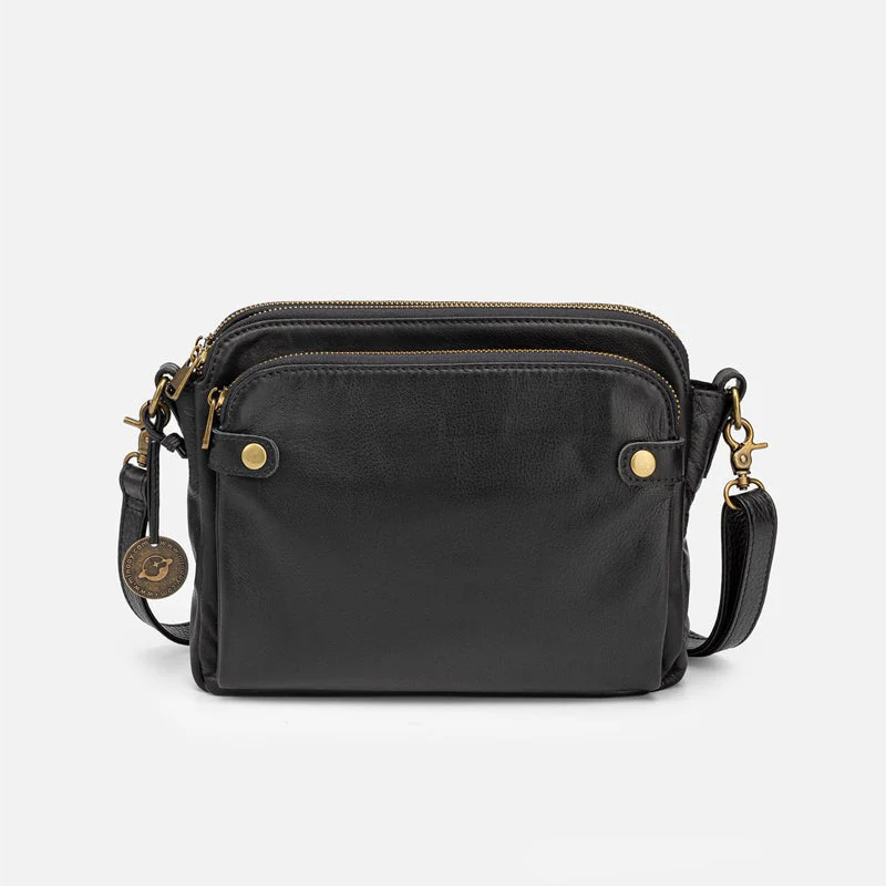 Three-Layer Leather Crossbody Shoulder & Clutch Bag - Image 3
